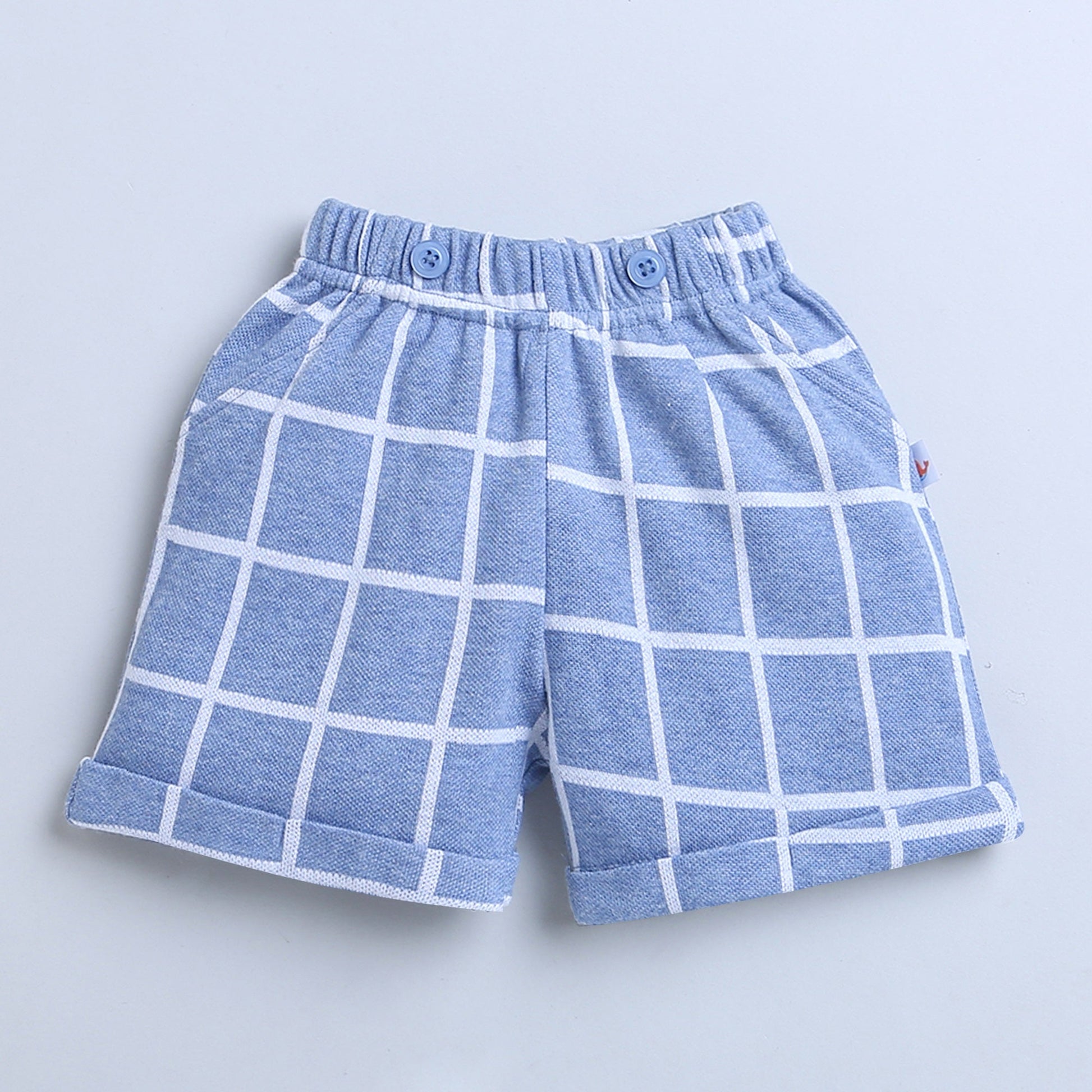 wholesale only Peb10033 - Blue & White Girls Half Sleeves Cotton Jablas Pack Of 3