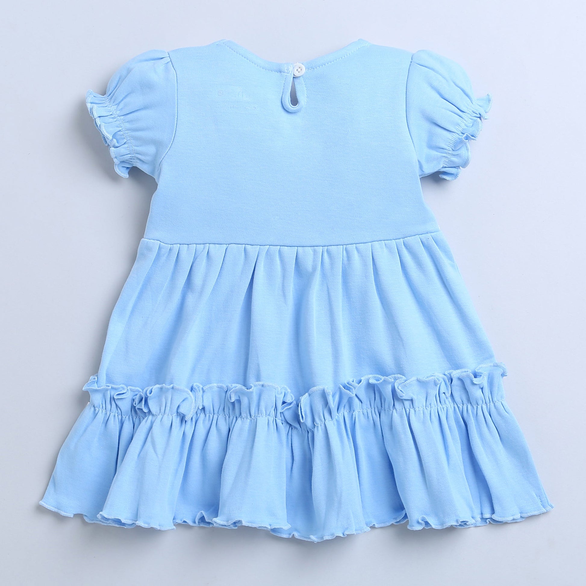 wholesale only Peb10033 - Blue & White Girls Half Sleeves Cotton Jablas Pack Of 3