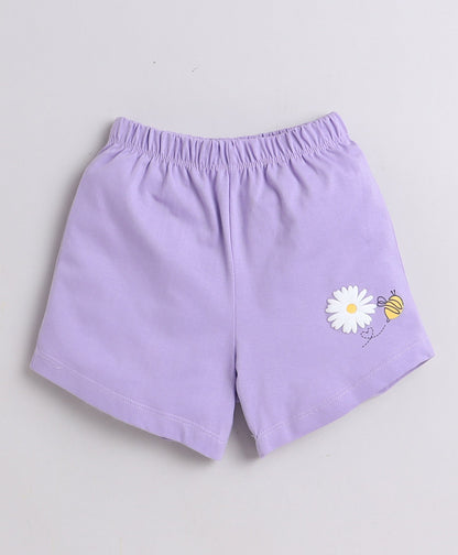 wholesale only Peb10033 - Blue & White Girls Half Sleeves Cotton Jablas Pack Of 3