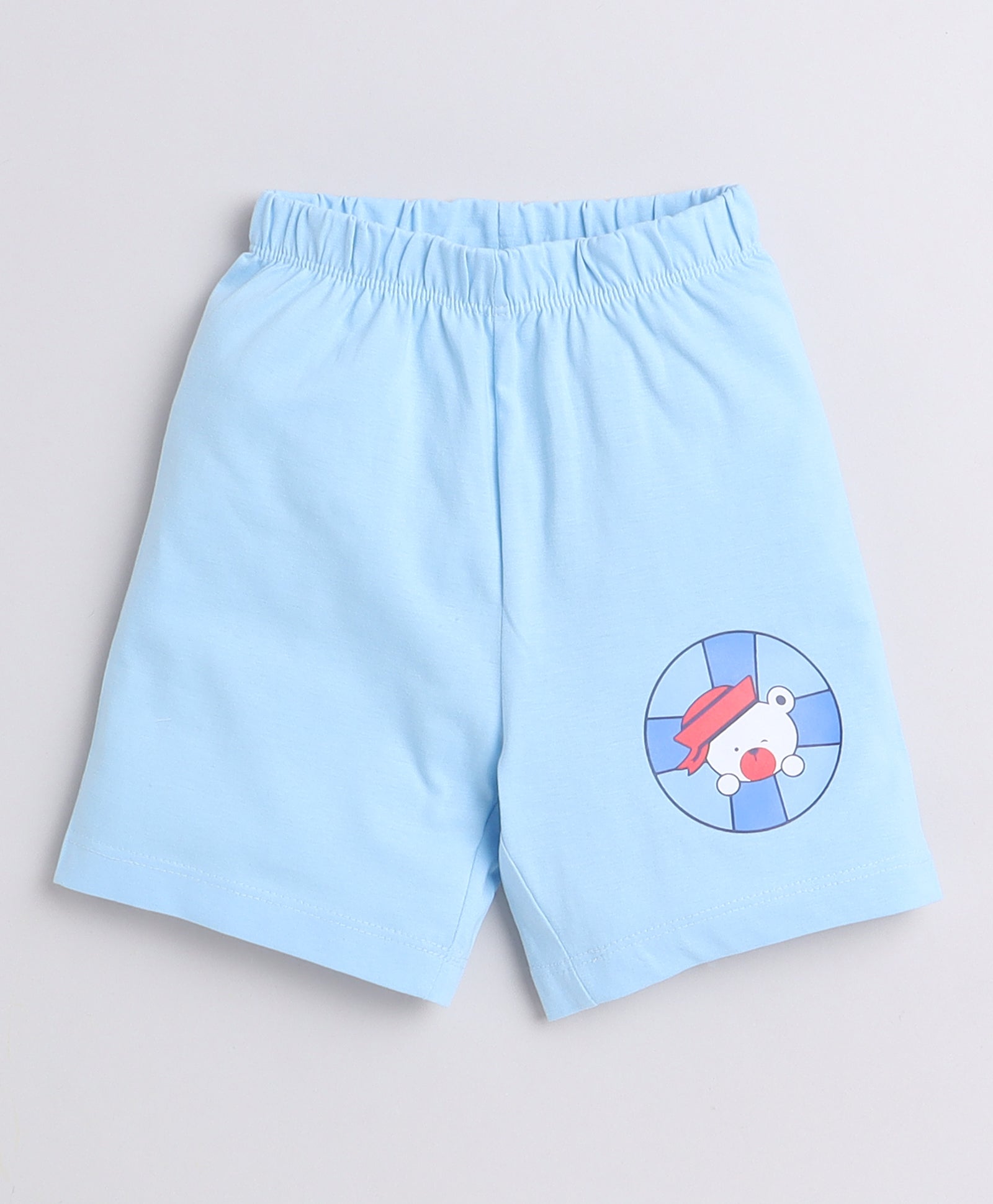 wholesale only Peb10033 - Blue & White Girls Half Sleeves Cotton Jablas Pack Of 3