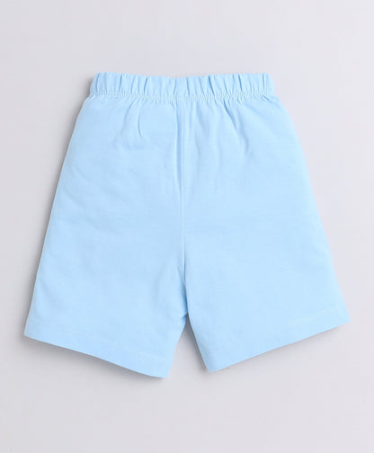wholesale only Peb10033 - Blue & White Girls Half Sleeves Cotton Jablas Pack Of 3