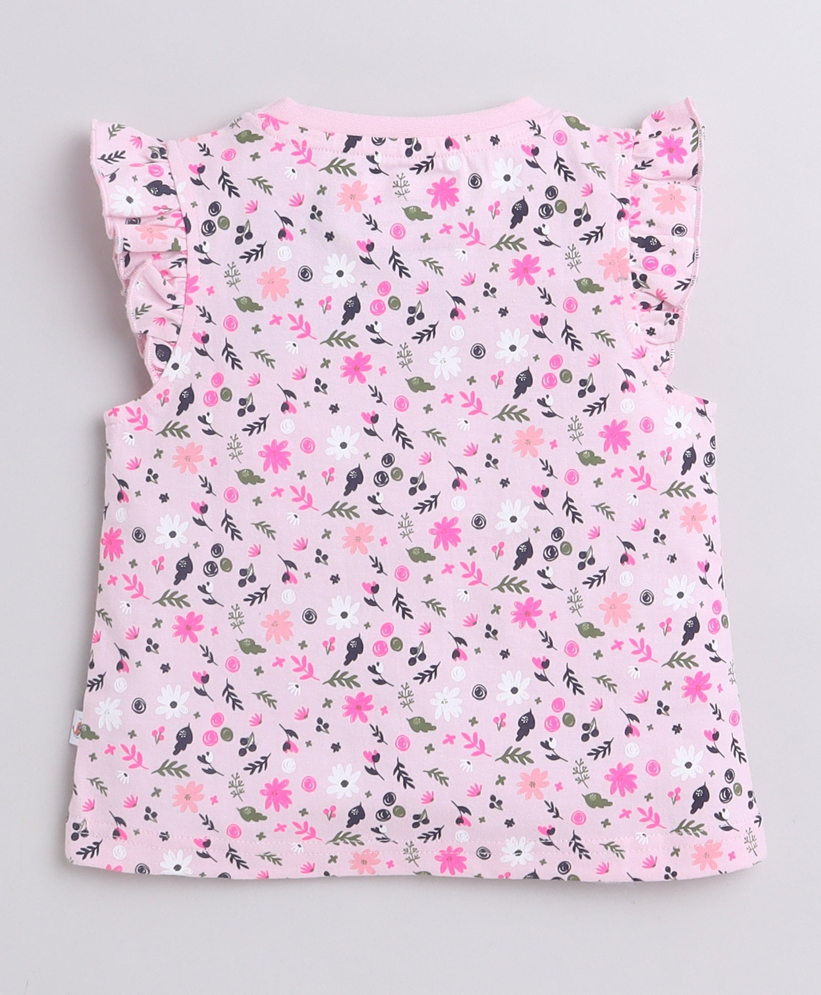 wholesale only Peb10033 - Blue & White Girls Half Sleeves Cotton Jablas Pack Of 3