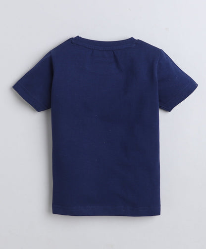 wholesale only Peb10033 - Blue & White Girls Half Sleeves Cotton Jablas Pack Of 3