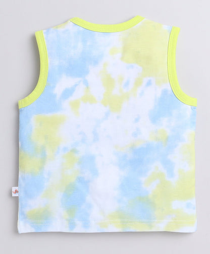 wholesale only Peb10033 - Blue & White Girls Half Sleeves Cotton Jablas Pack Of 3