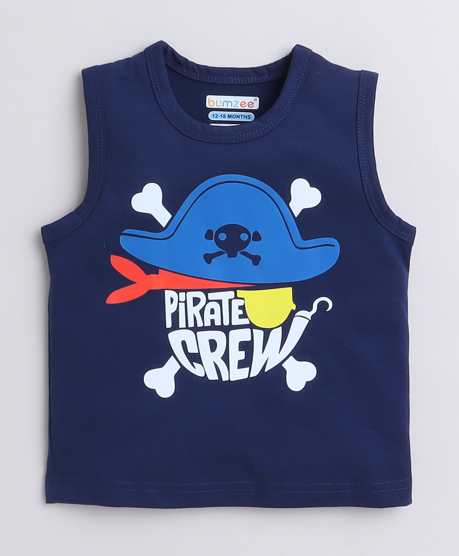 wholesale only Peb10033 - Blue & White Girls Half Sleeves Cotton Jablas Pack Of 3