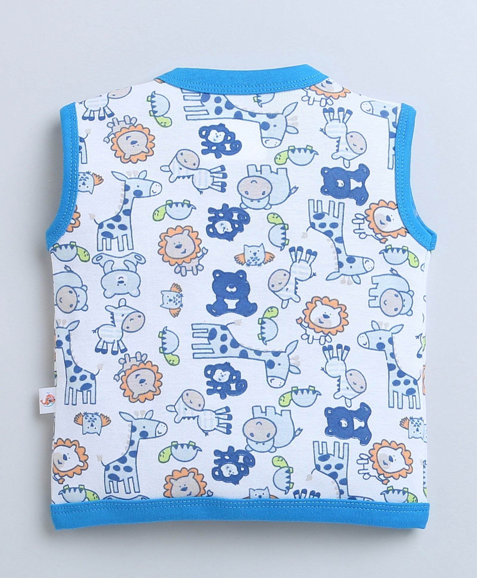 wholesale only Peb10033 - Blue & White Girls Half Sleeves Cotton Jablas Pack Of 3