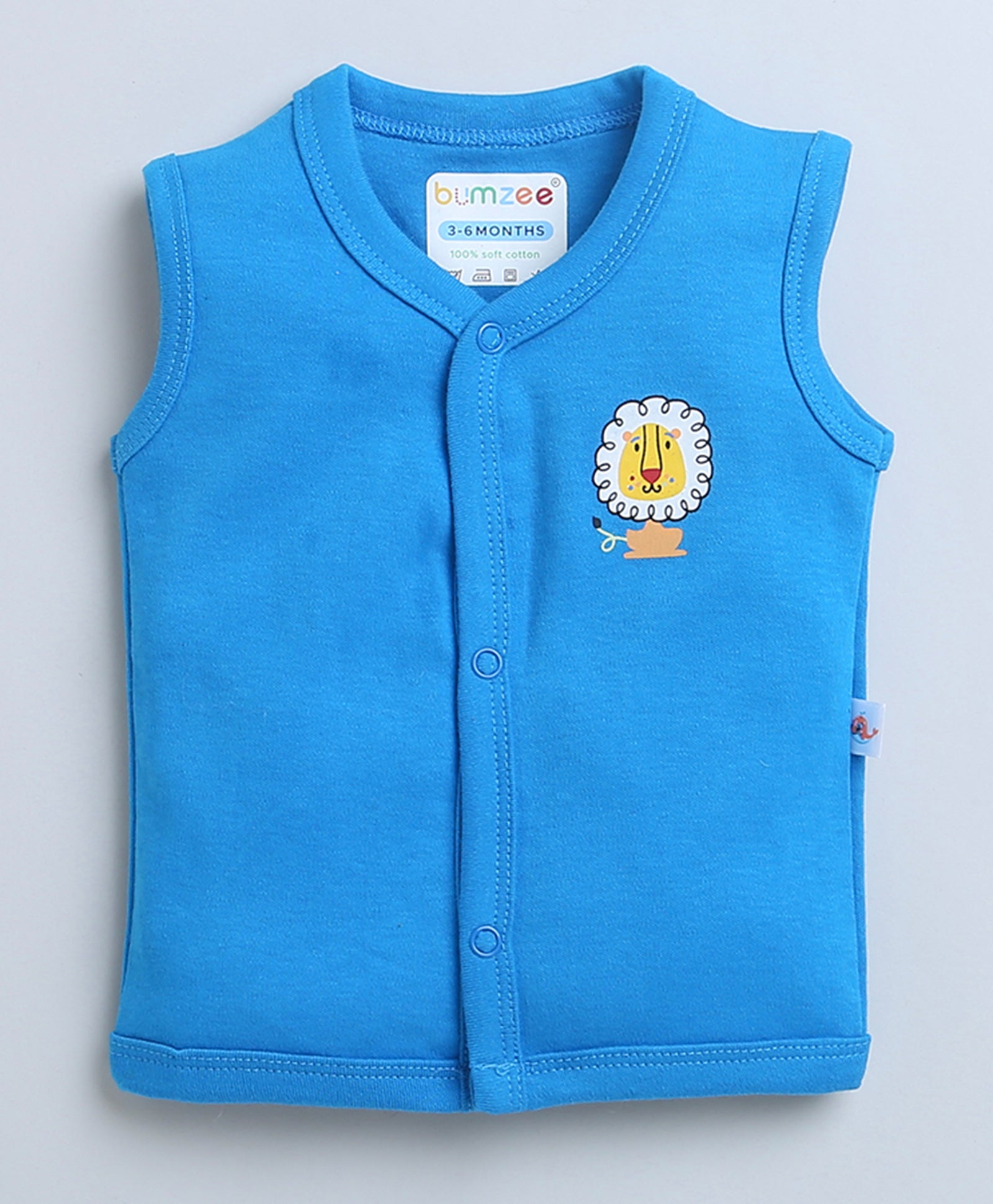 wholesale only Peb10033 - Blue & White Girls Half Sleeves Cotton Jablas Pack Of 3