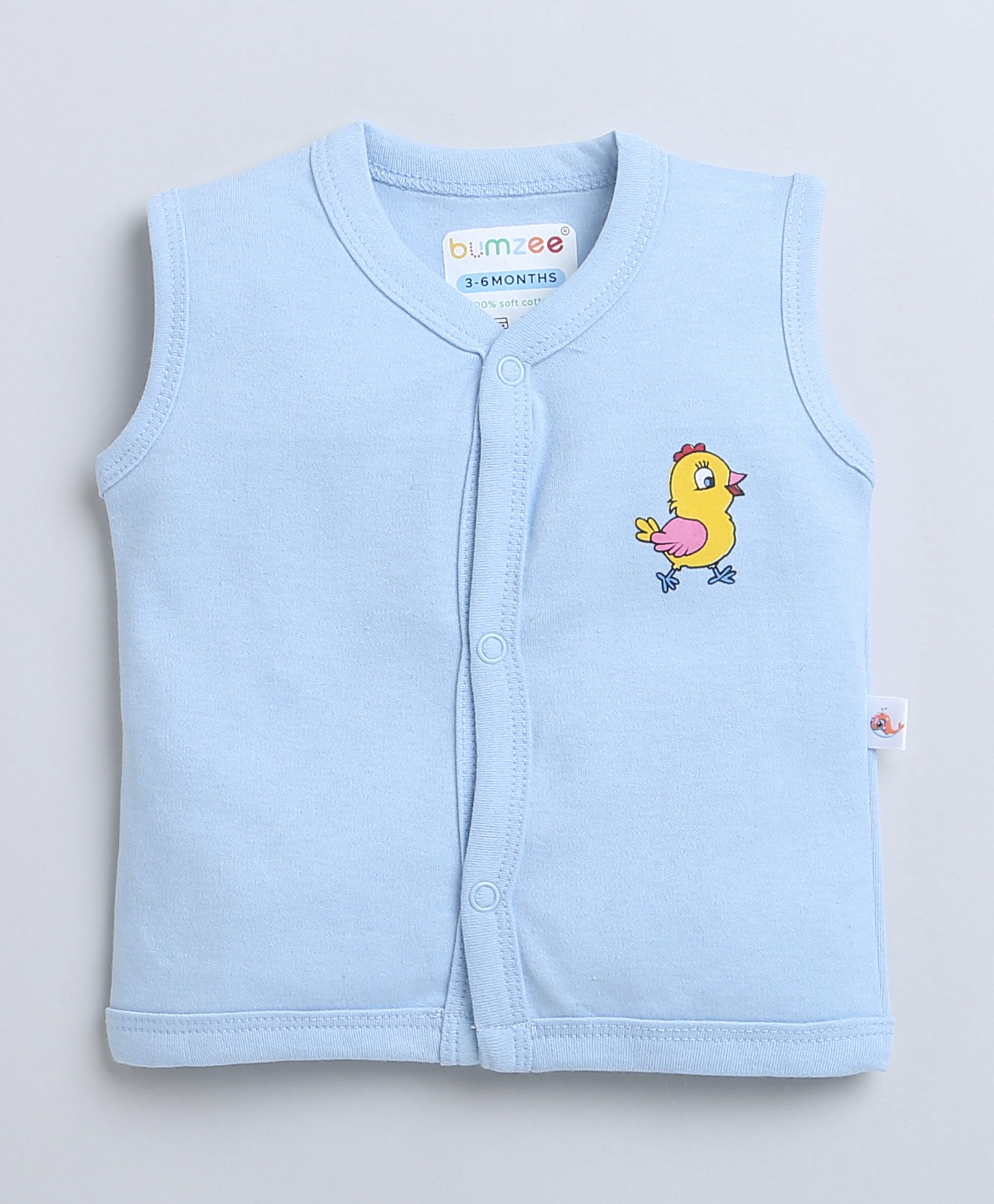 wholesale only Peb10033 - Blue & White Girls Half Sleeves Cotton Jablas Pack Of 3