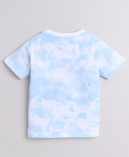 wholesale only Peb10033 - Blue & White Girls Half Sleeves Cotton Jablas Pack Of 3