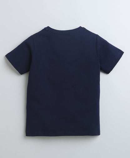 wholesale only Peb10033 - Blue & White Girls Half Sleeves Cotton Jablas Pack Of 3