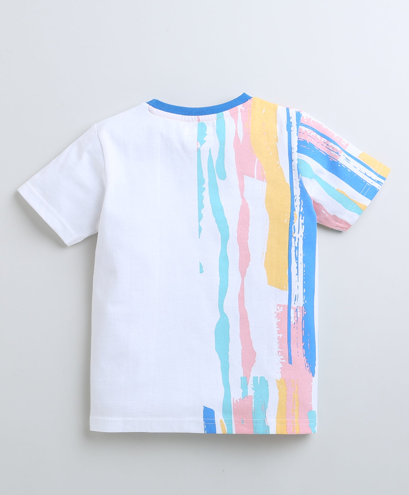 wholesale only Peb10033 - Blue & White Girls Half Sleeves Cotton Jablas Pack Of 3