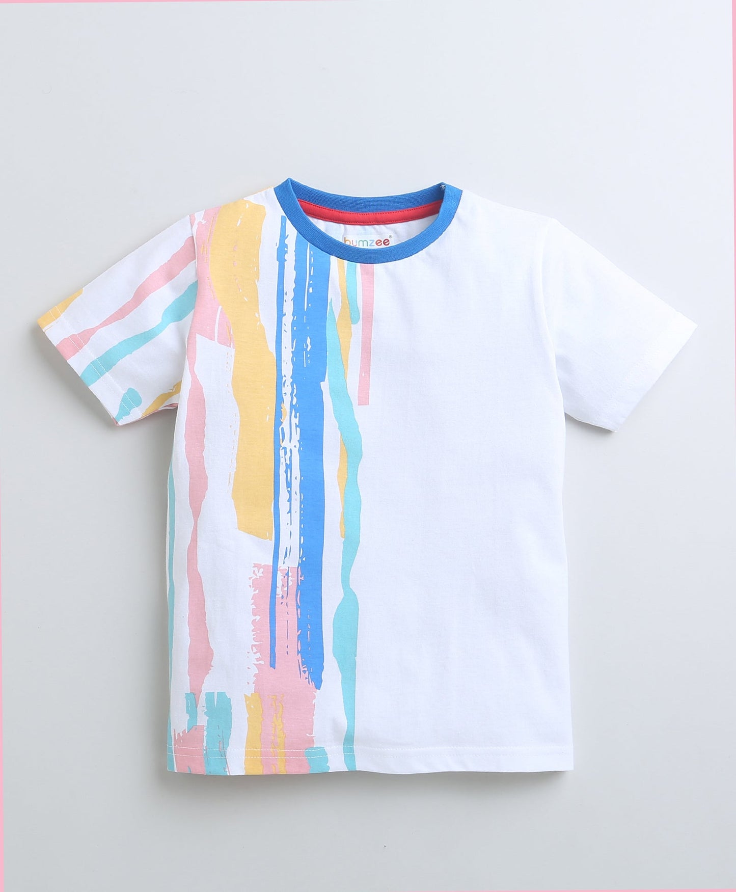 wholesale only Peb10033 - Blue & White Girls Half Sleeves Cotton Jablas Pack Of 3