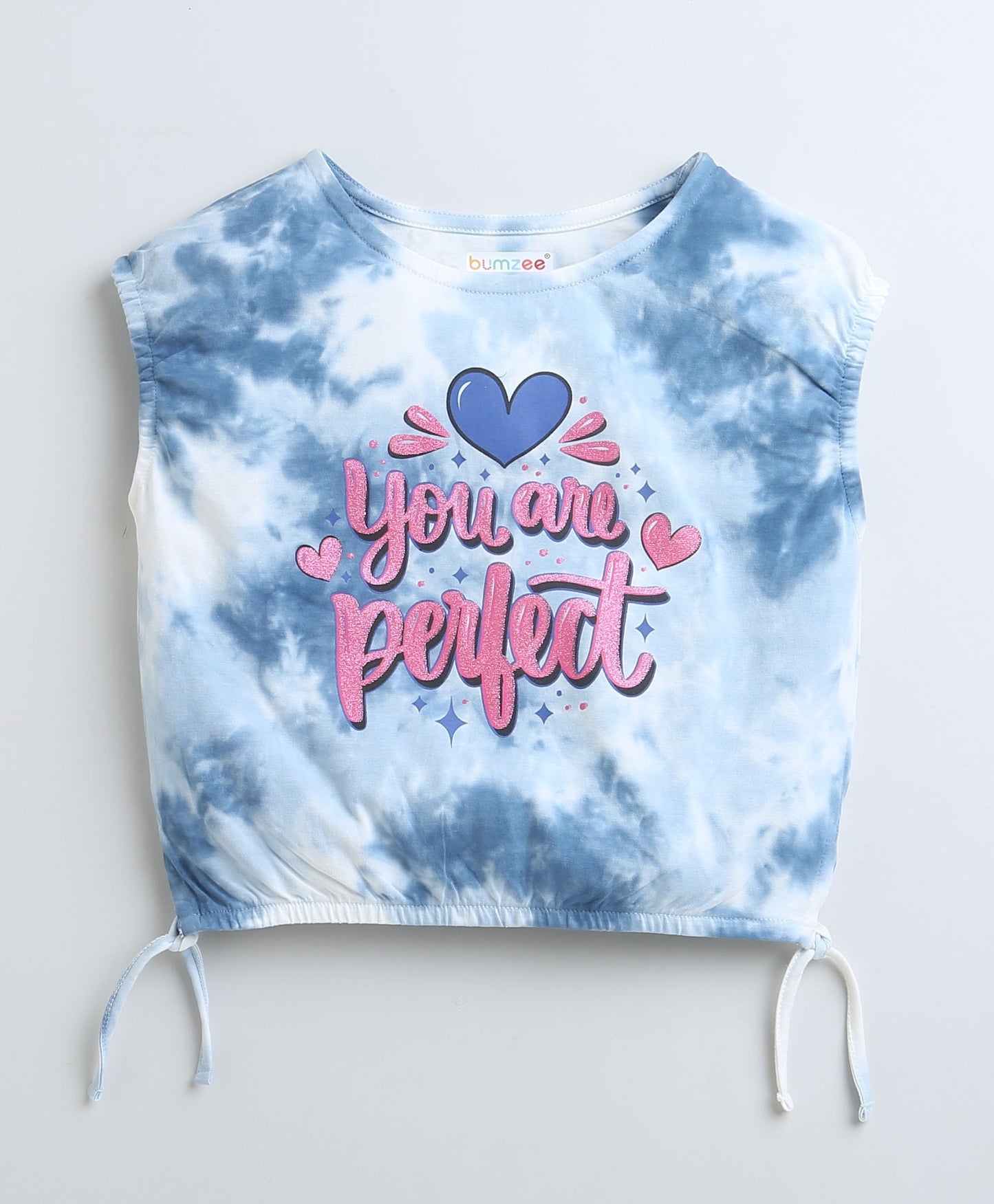 wholesale only Peb10033 - Blue & White Girls Half Sleeves Cotton Jablas Pack Of 3