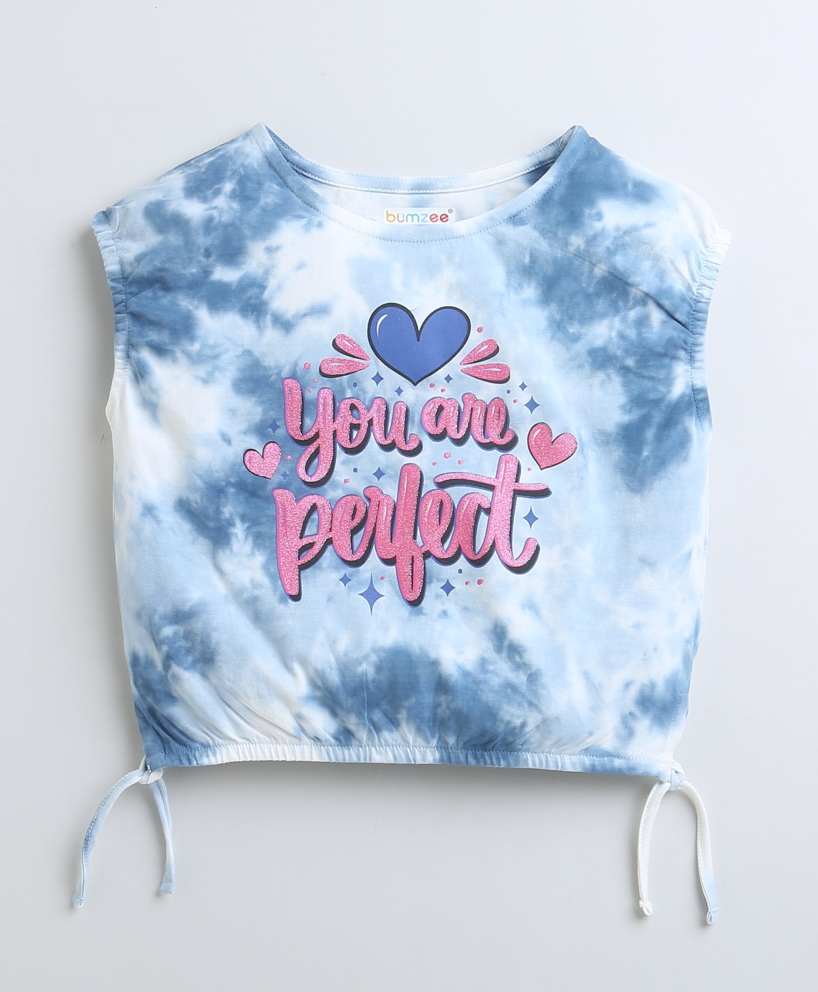 wholesale only Peb10033 - Blue & White Girls Half Sleeves Cotton Jablas Pack Of 3