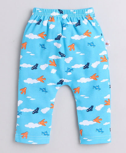 wholesale only Peb10033 - Blue & White Girls Half Sleeves Cotton Jablas Pack Of 3