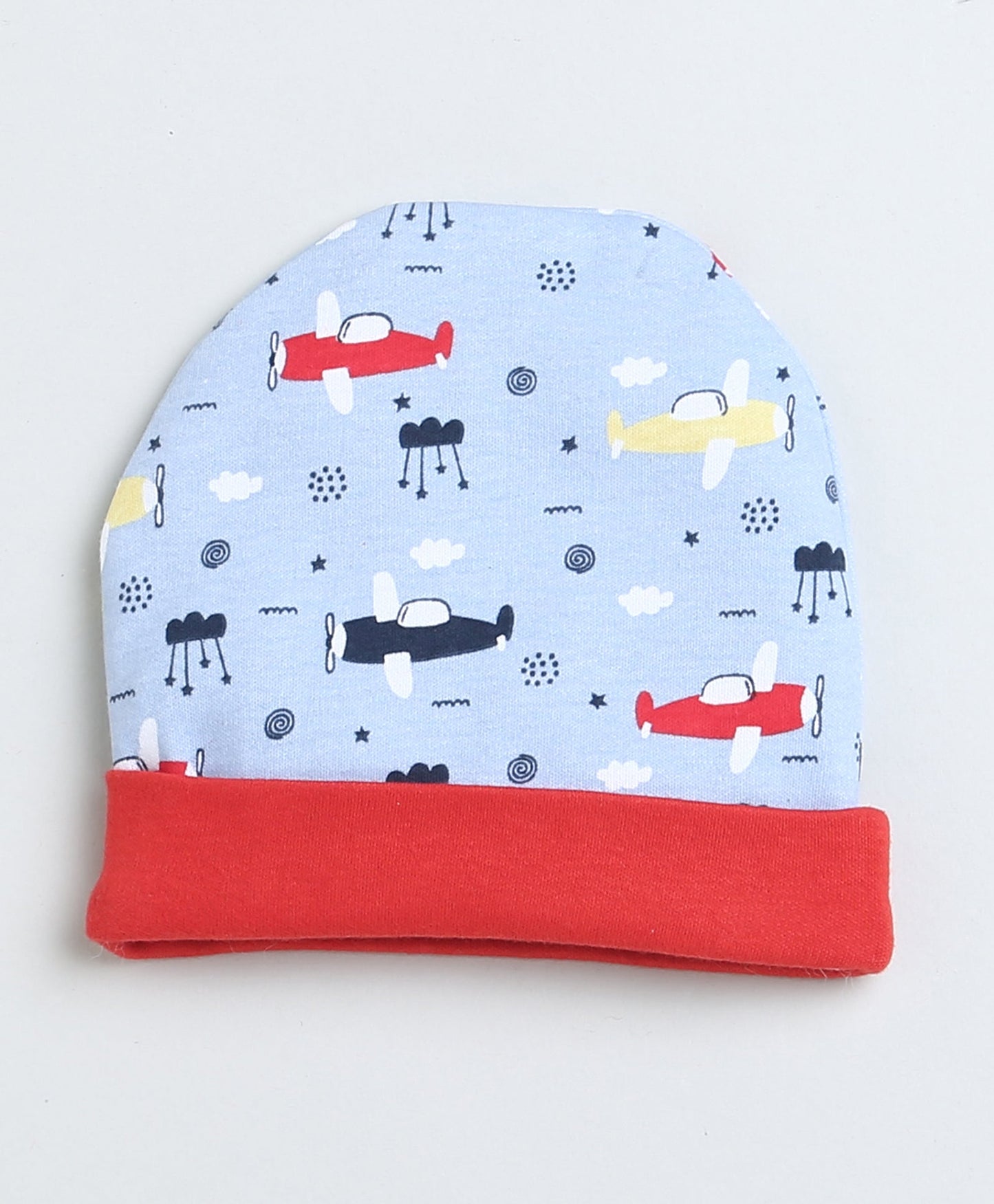 wholesale only Peb10033 - Blue & White Girls Half Sleeves Cotton Jablas Pack Of 3