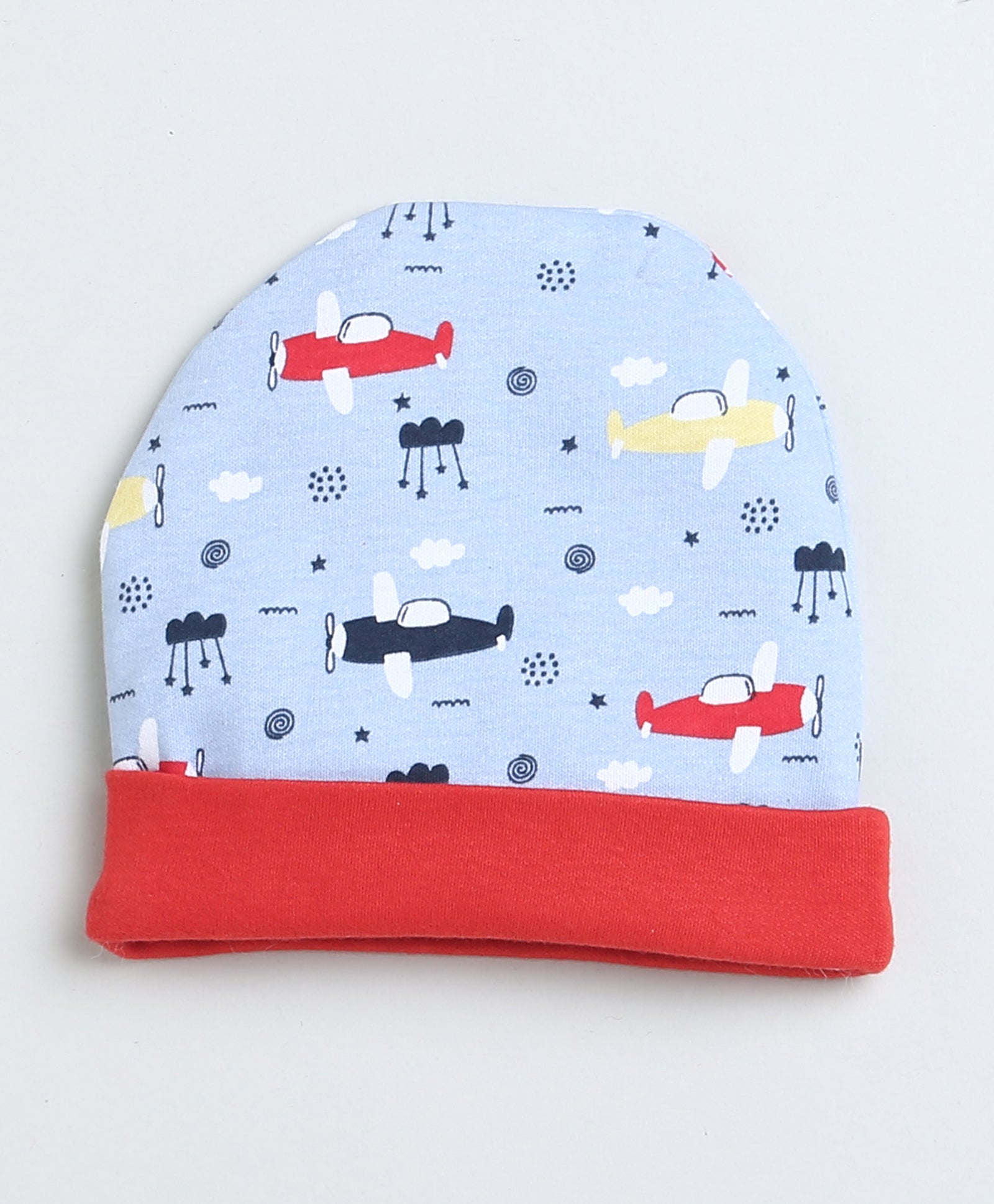 wholesale only Peb10033 - Blue & White Girls Half Sleeves Cotton Jablas Pack Of 3