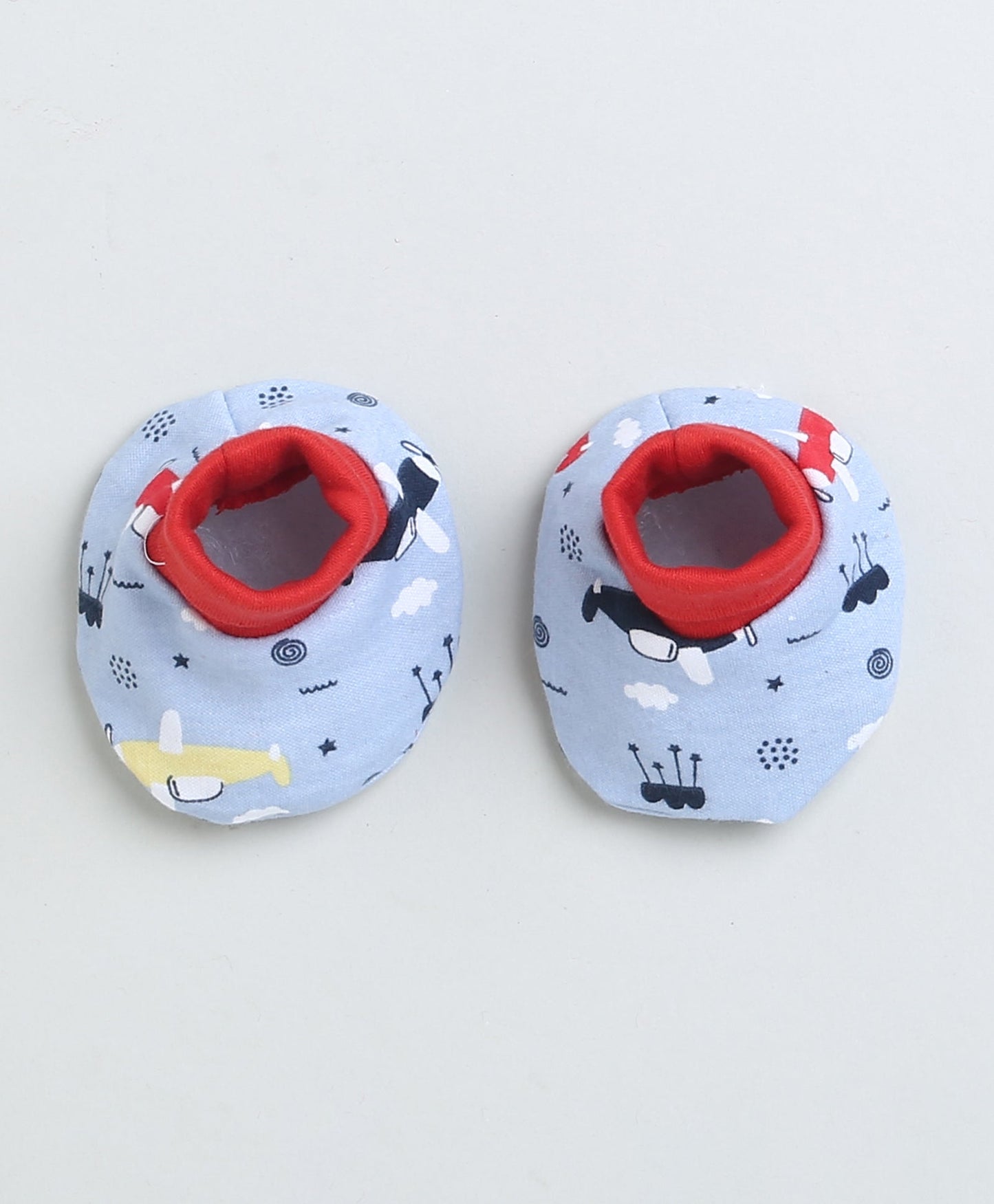 wholesale only Peb10033 - Blue & White Girls Half Sleeves Cotton Jablas Pack Of 3