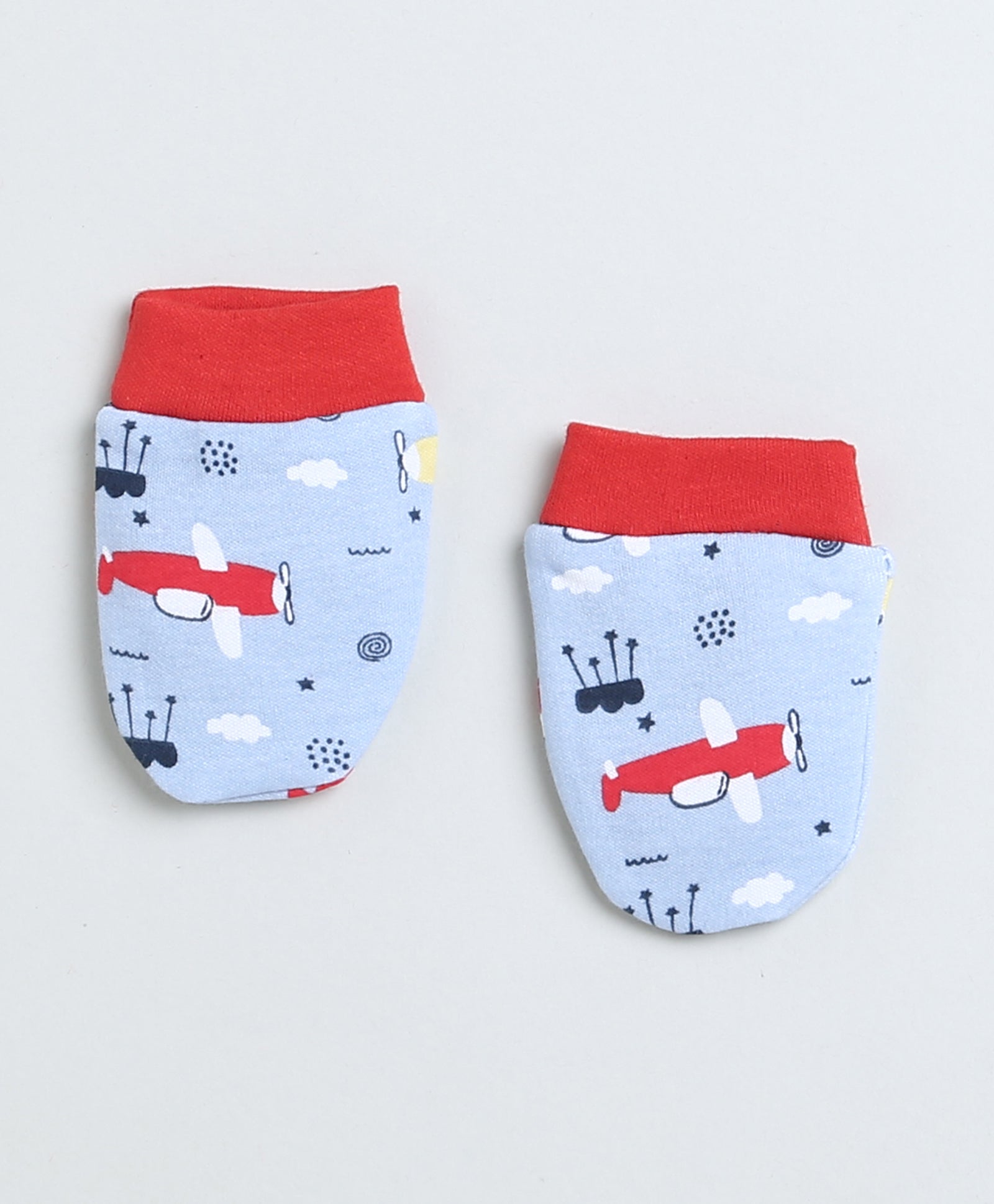 wholesale only Peb10033 - Blue & White Girls Half Sleeves Cotton Jablas Pack Of 3