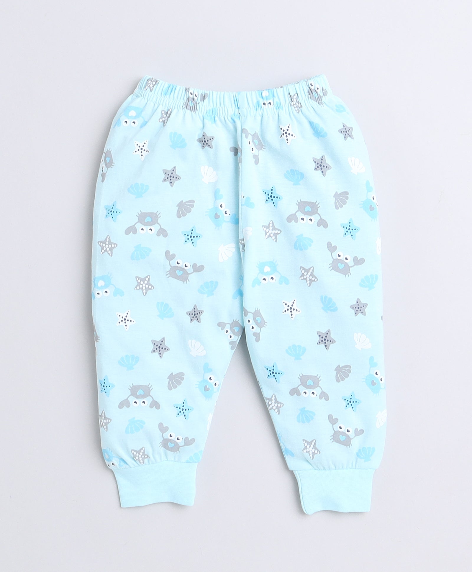 wholesale only Peb10033 - Blue & White Girls Half Sleeves Cotton Jablas Pack Of 3