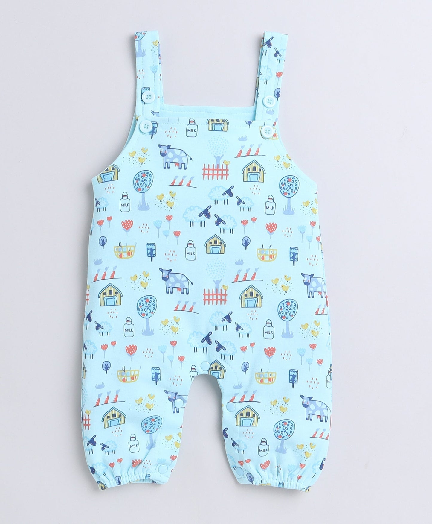 wholesale only Peb10033 - Blue & White Girls Half Sleeves Cotton Jablas Pack Of 3