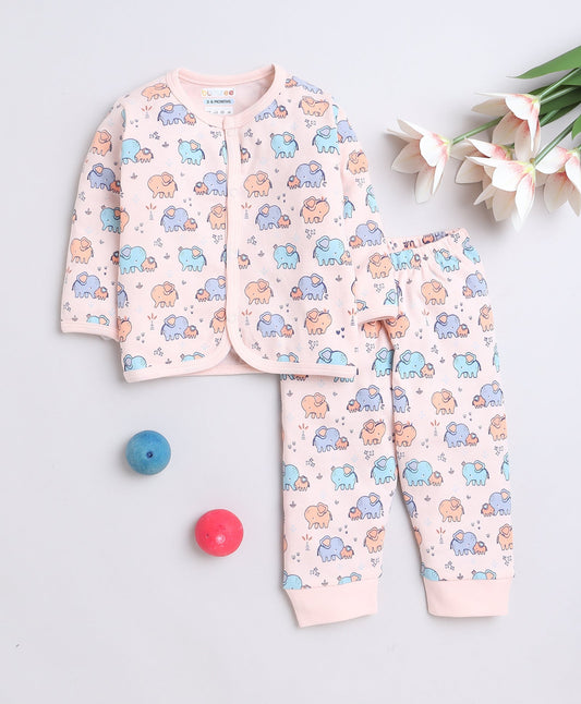 wholesale only Peb10033 - Blue & White Girls Half Sleeves Cotton Jablas Pack Of 3
