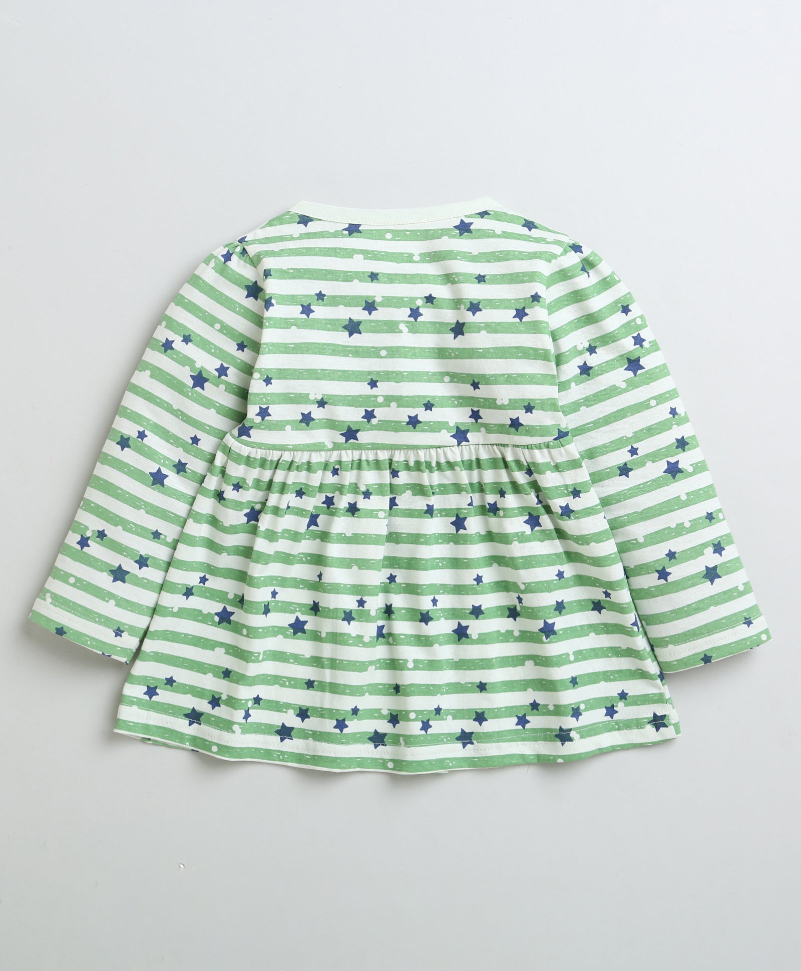 wholesale only Peb10033 - Blue & White Girls Half Sleeves Cotton Jablas Pack Of 3