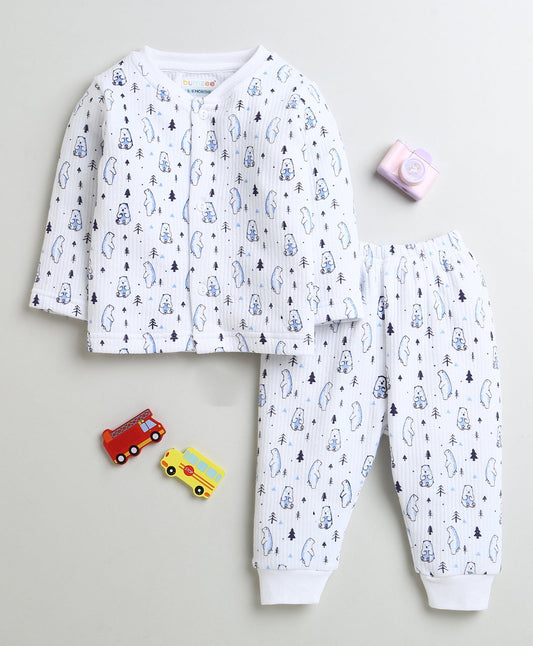 wholesale only Peb10033 - Blue & White Girls Half Sleeves Cotton Jablas Pack Of 3