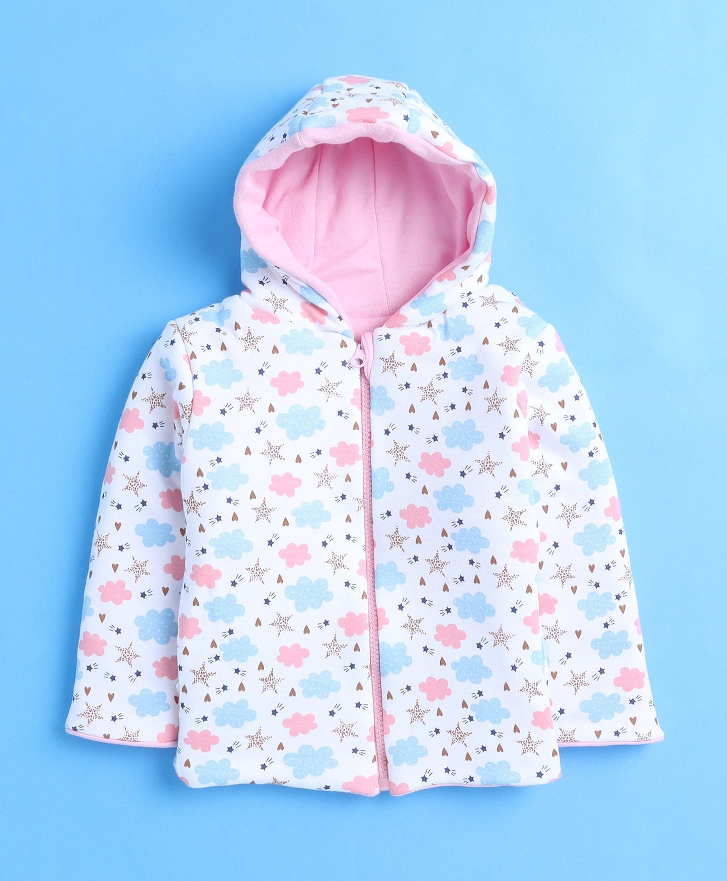 wholesale only Peb10033 - Blue & White Girls Half Sleeves Cotton Jablas Pack Of 3