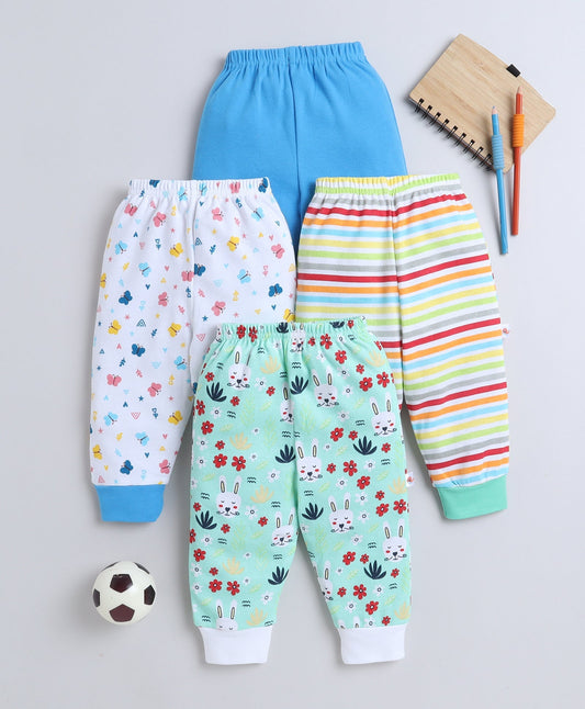 wholesale only Peb10033 - Blue & White Girls Half Sleeves Cotton Jablas Pack Of 3