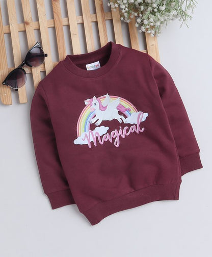 KP6018 - Sweatshirt - maroon - Unicorn- Pack of 7