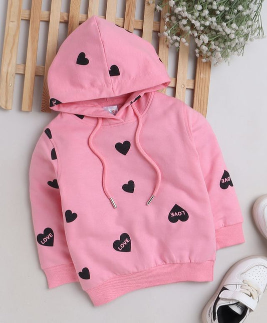 KP6028 - Hoodie - pink - cute heart- Pack of 3