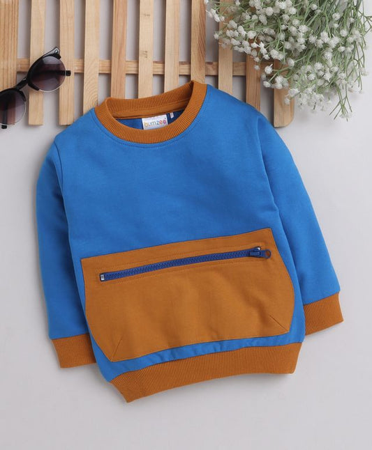 KP6016 - Sweatshirt - blue, brown - Color Block- Pack of 7